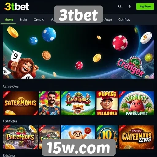 Diversidade de jogos disponíveis no 3tbet
